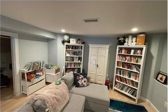 Basement family room before